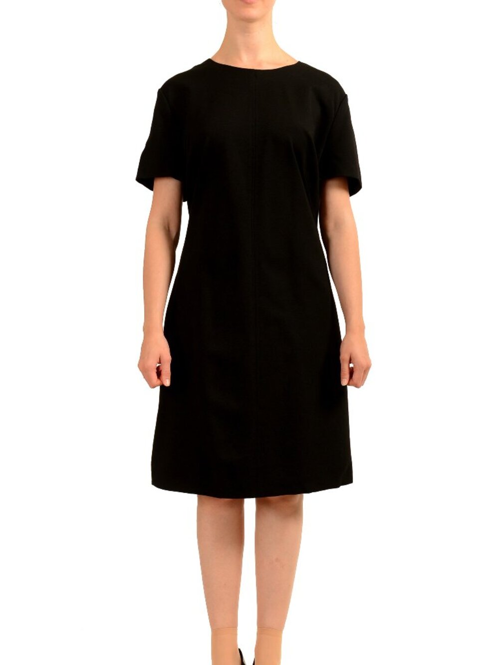 Hugo Boss Women's "Donaiara" Black Short Sleeve Shift Dress US 14 IT 50